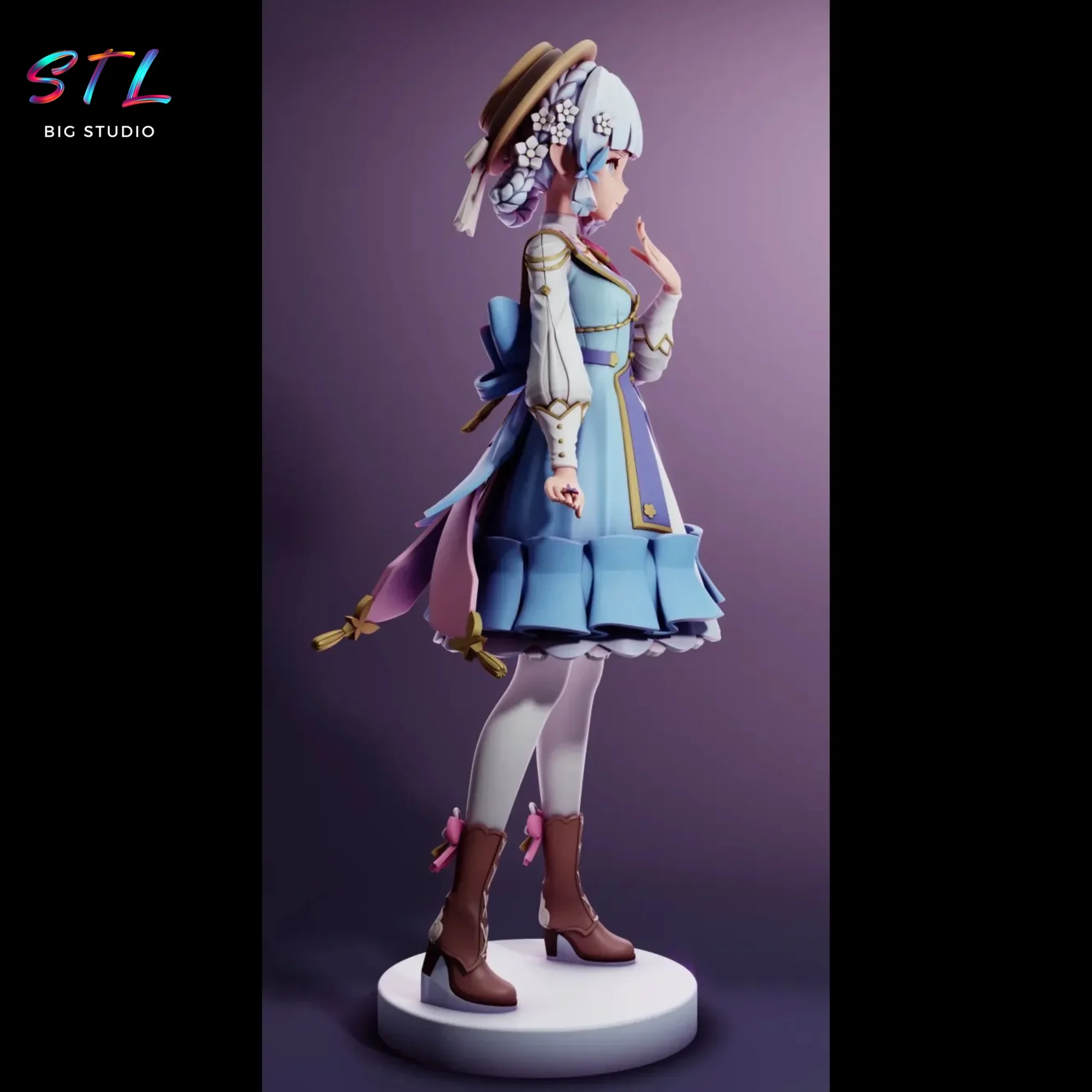 figura kamisato ayaka stl genshin impact impresion 3d figura kamisato ayaka stl genshin impact impresion 3d