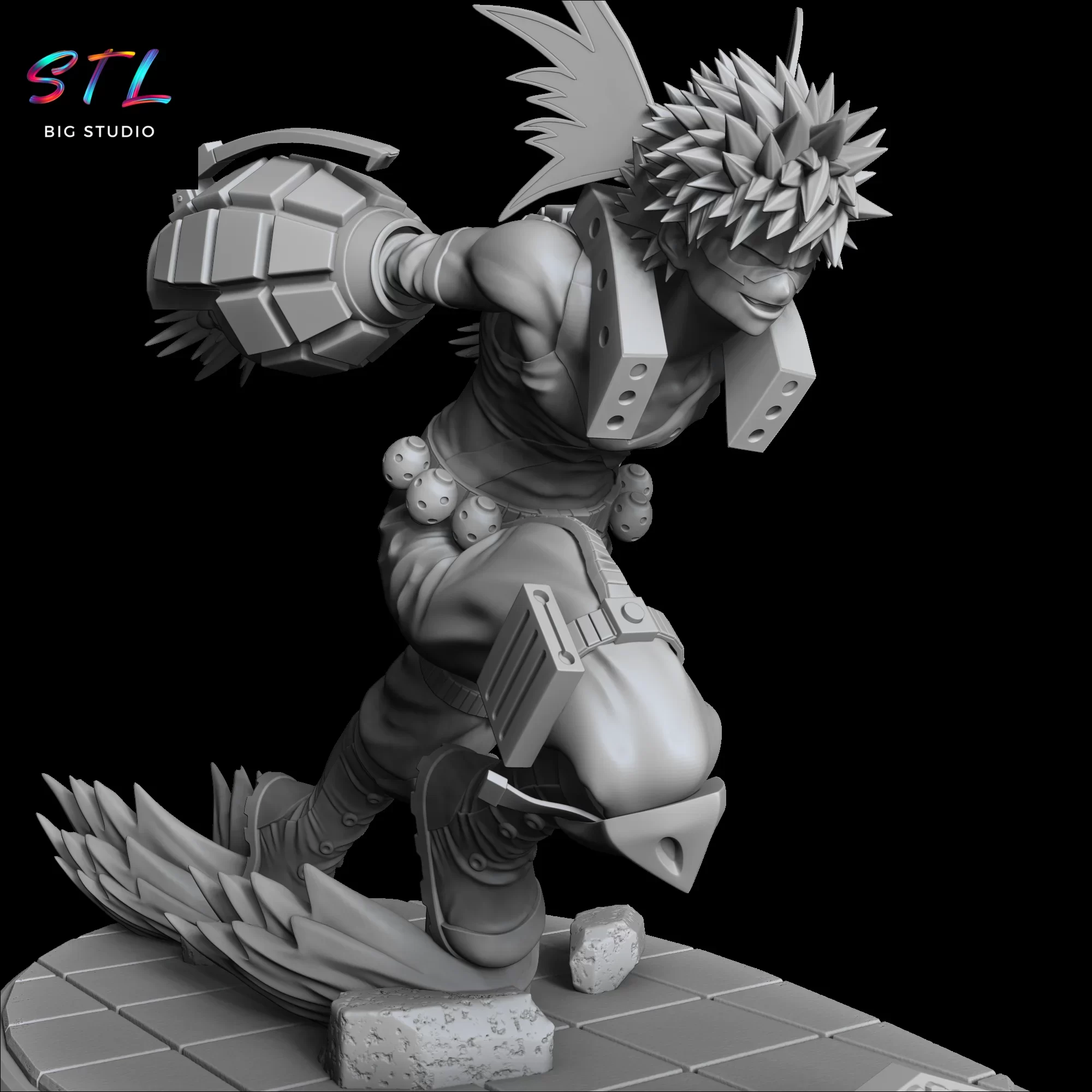 figura katsuki bakugo stl impresion 3d figura katsuki bakugo stl impresion 3d