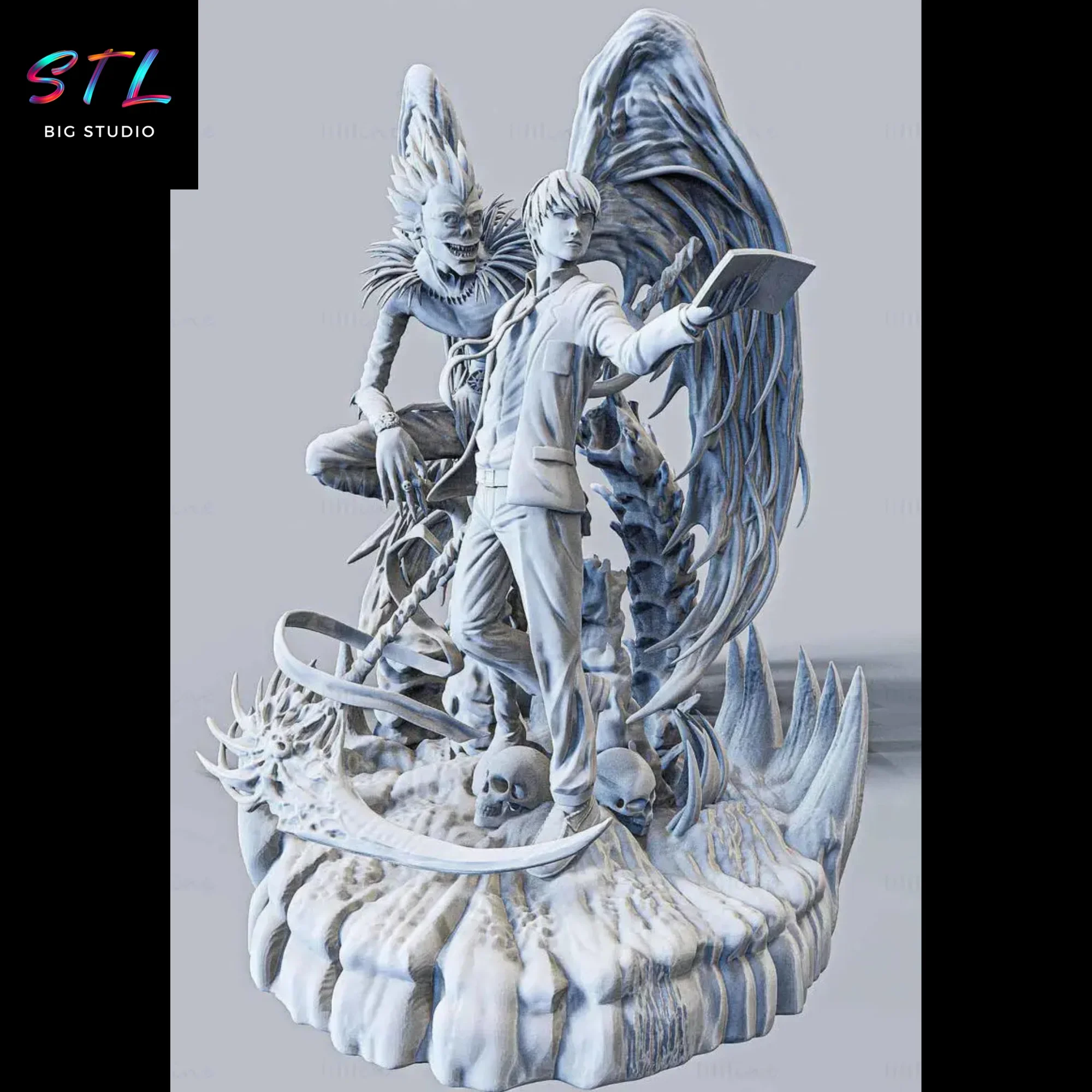 figura kira y ryuk stl death note diorama impresion 3d figura kira y ryuk stl death note diorama impresion 3d