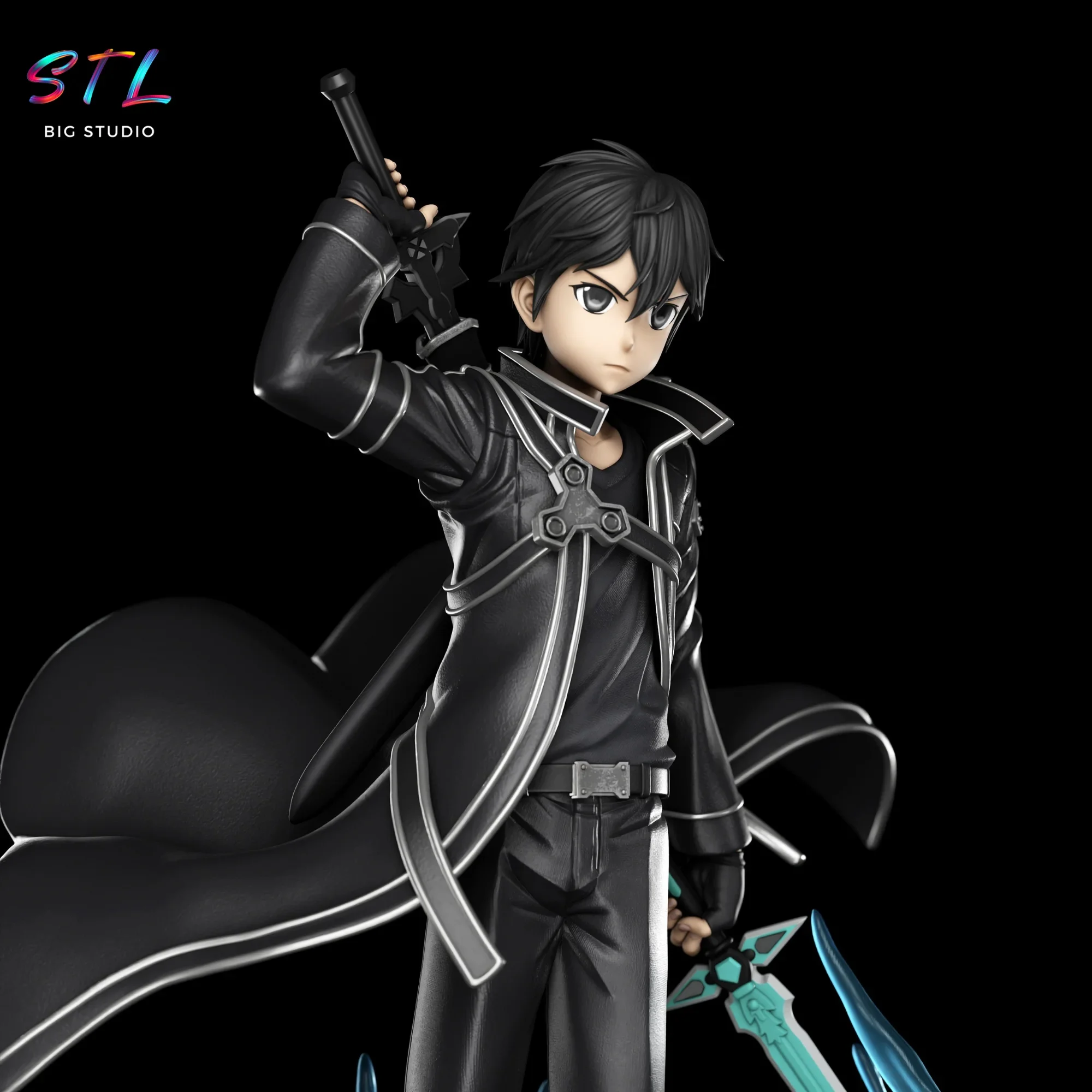 figura kirito stl sword art online impresion 3d figura kirito stl sword art online impresion 3d
