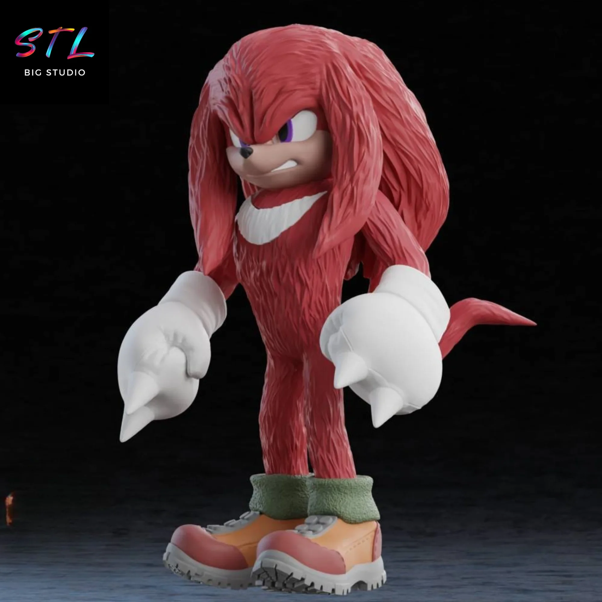 figura knuckles stl impresion 3d sonic the hedgehod figura knuckles stl impresion 3d sonic the hedgehod