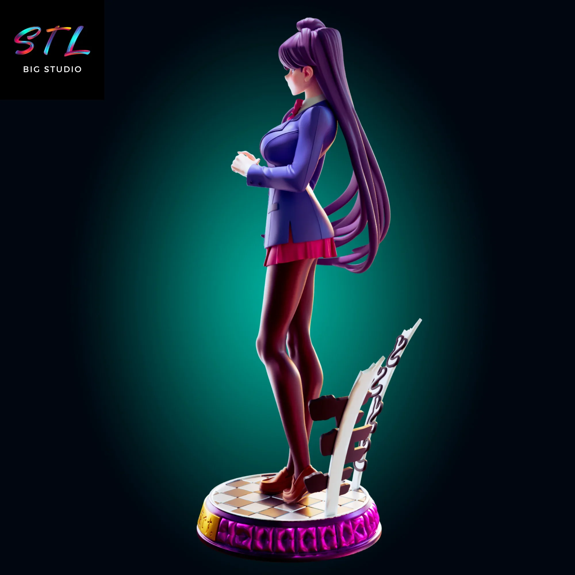 figura komi-san stl impresion 3d figura komi-san stl impresion 3d