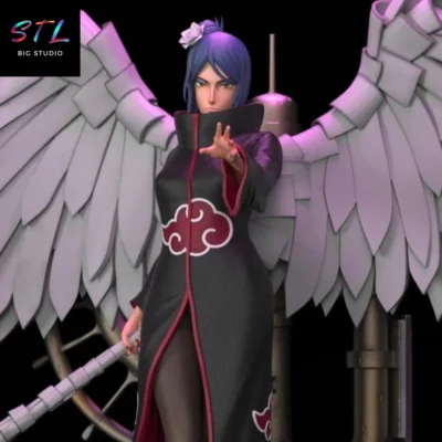 figura konan stl naruto shippuden impresion 3d