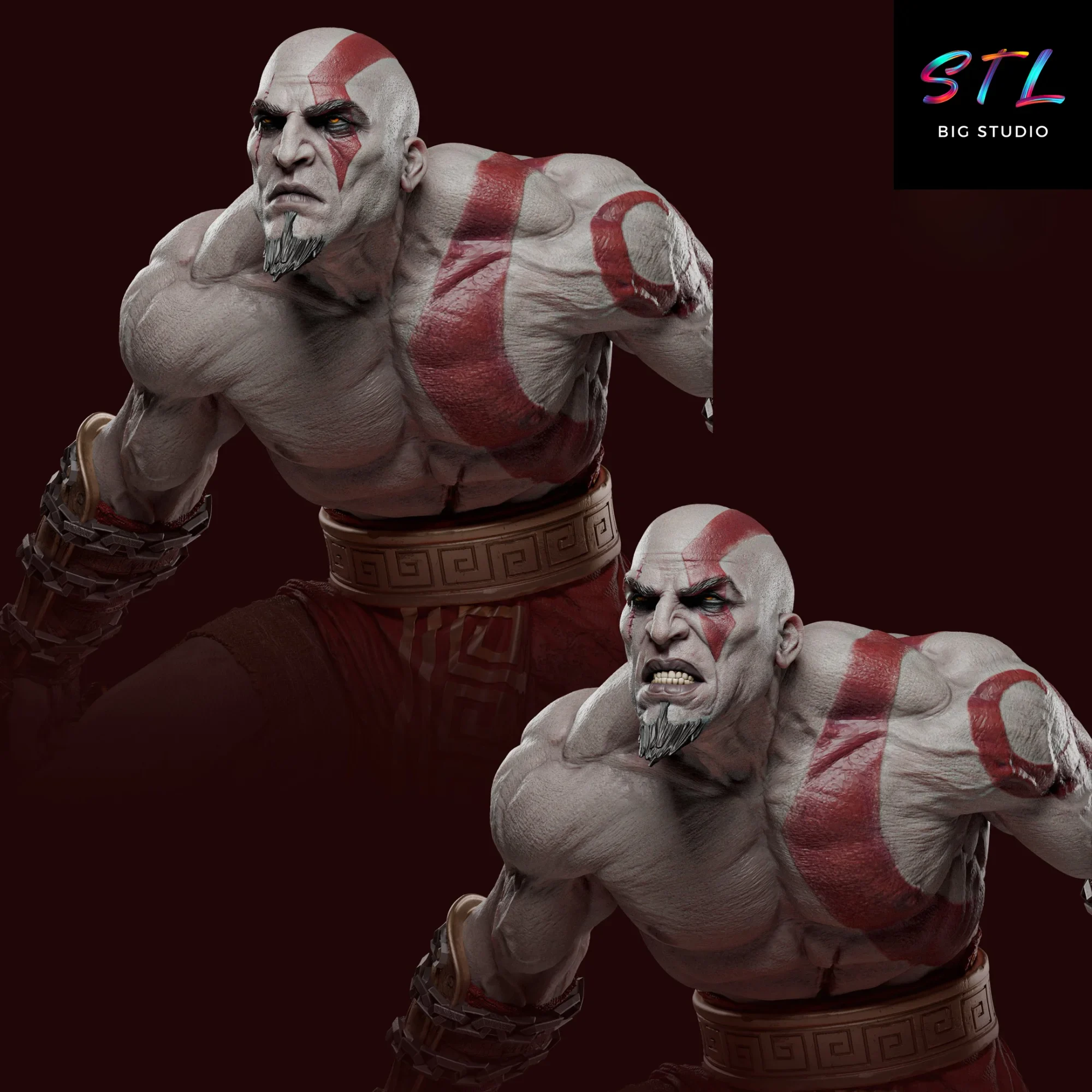 figura kratos stl impresion 3d god of war figura kratos stl impresion 3d god of war