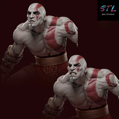 figura kratos stl impresion 3d god of war