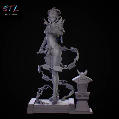 figura kuki shinobu stl imprimir 3d genshin impact