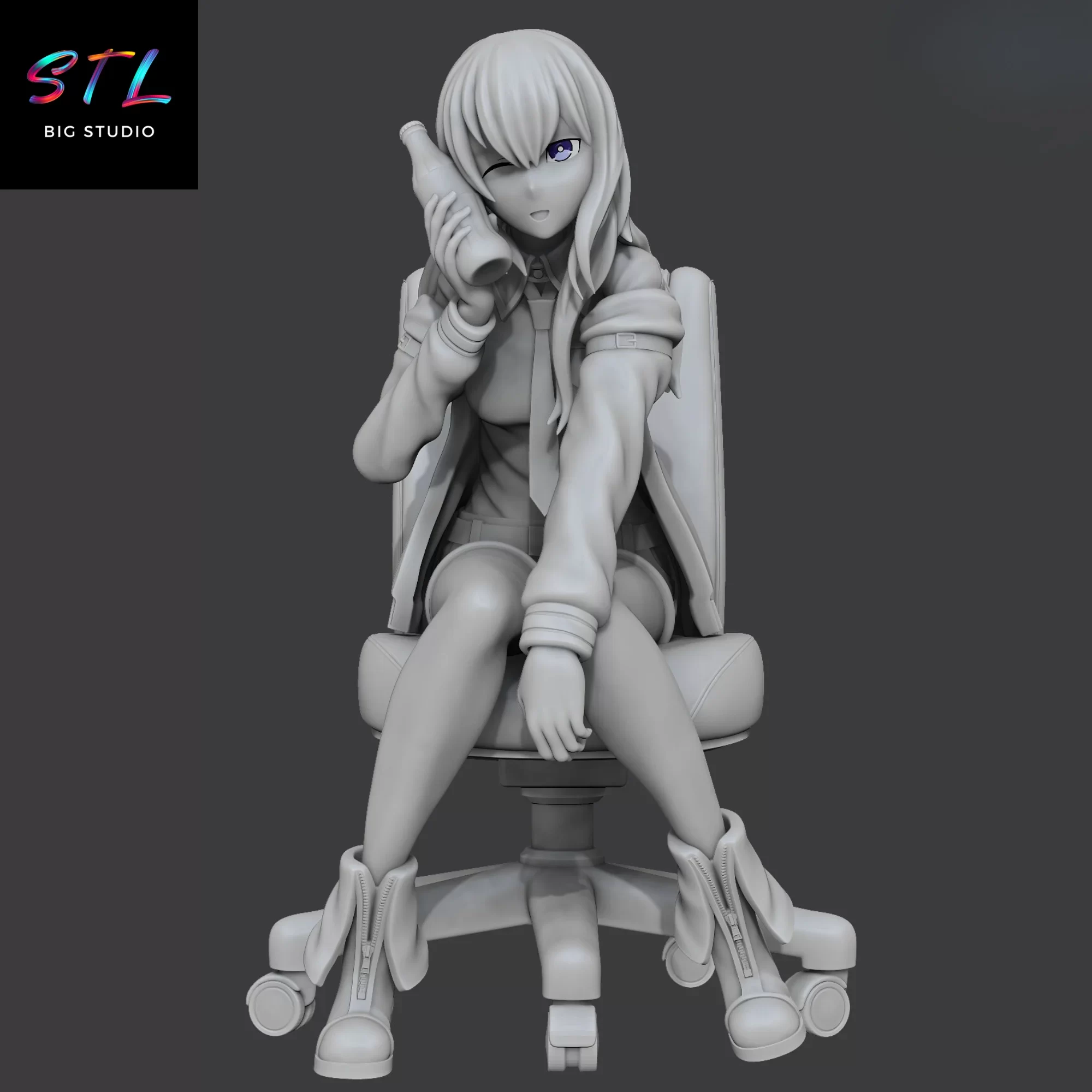 figura kurisu makise stl imprimir 3d steins gate figura kurisu makise stl imprimir 3d steins gate