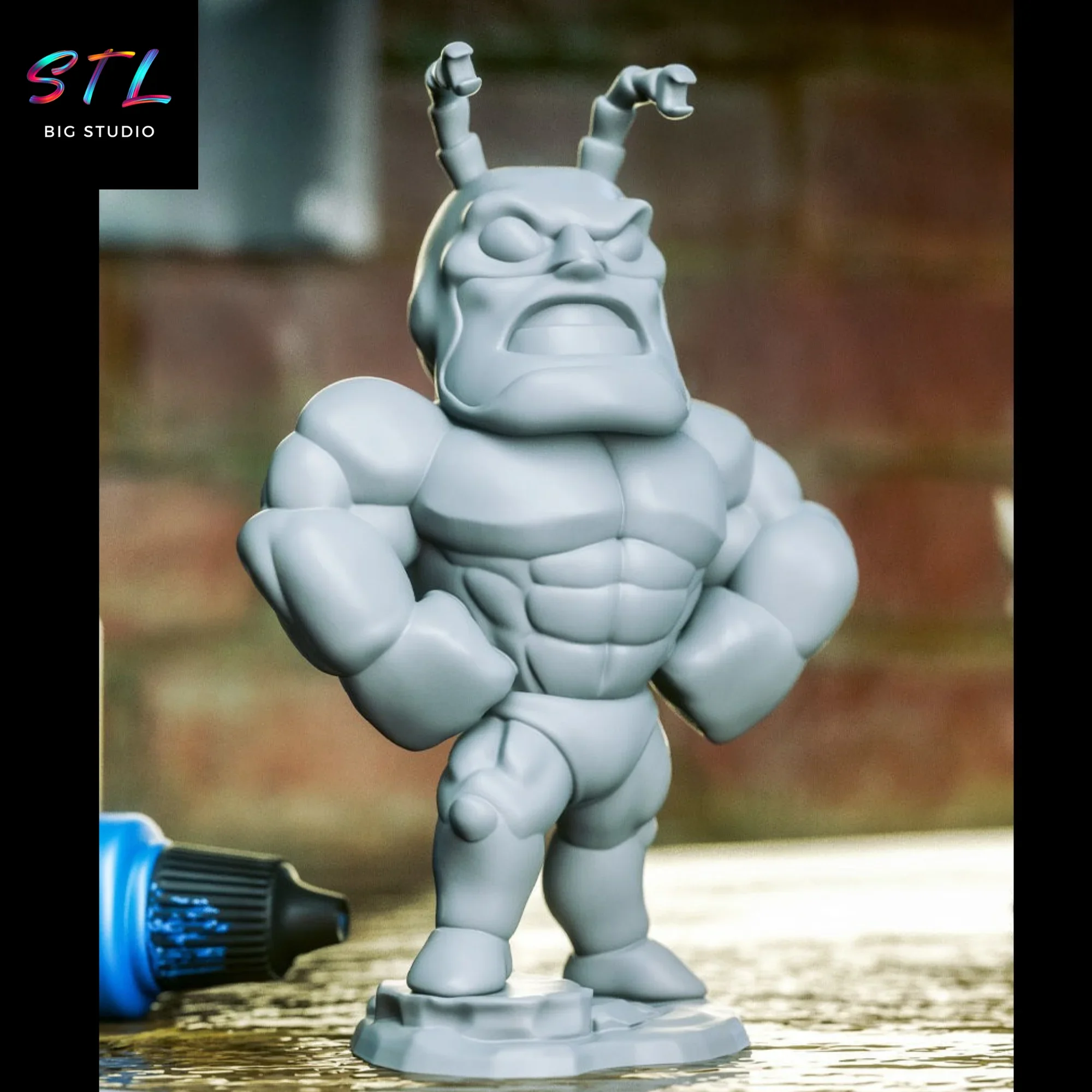 figura la garrapata stl the tick chibi kawaii impresion 3d figura la garrapata stl the tick chibi kawaii impresion 3d