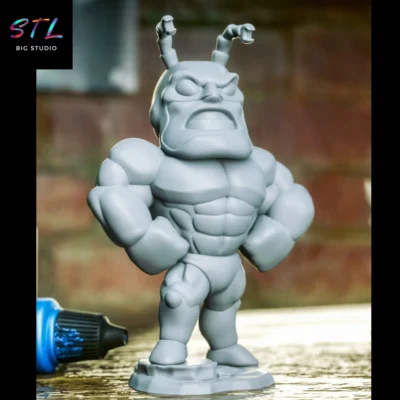 figura la garrapata stl the tick chibi kawaii impresion 3d