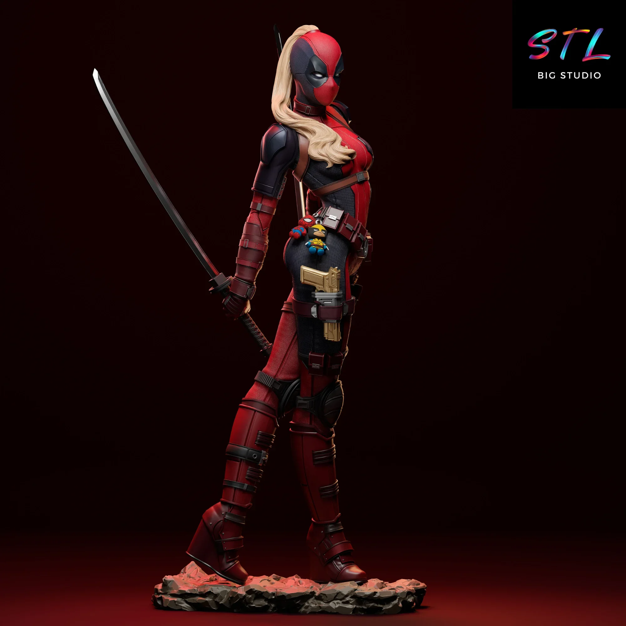 figura lady deadpool stl marvel impresion 3d figura lady deadpool stl marvel impresion 3d