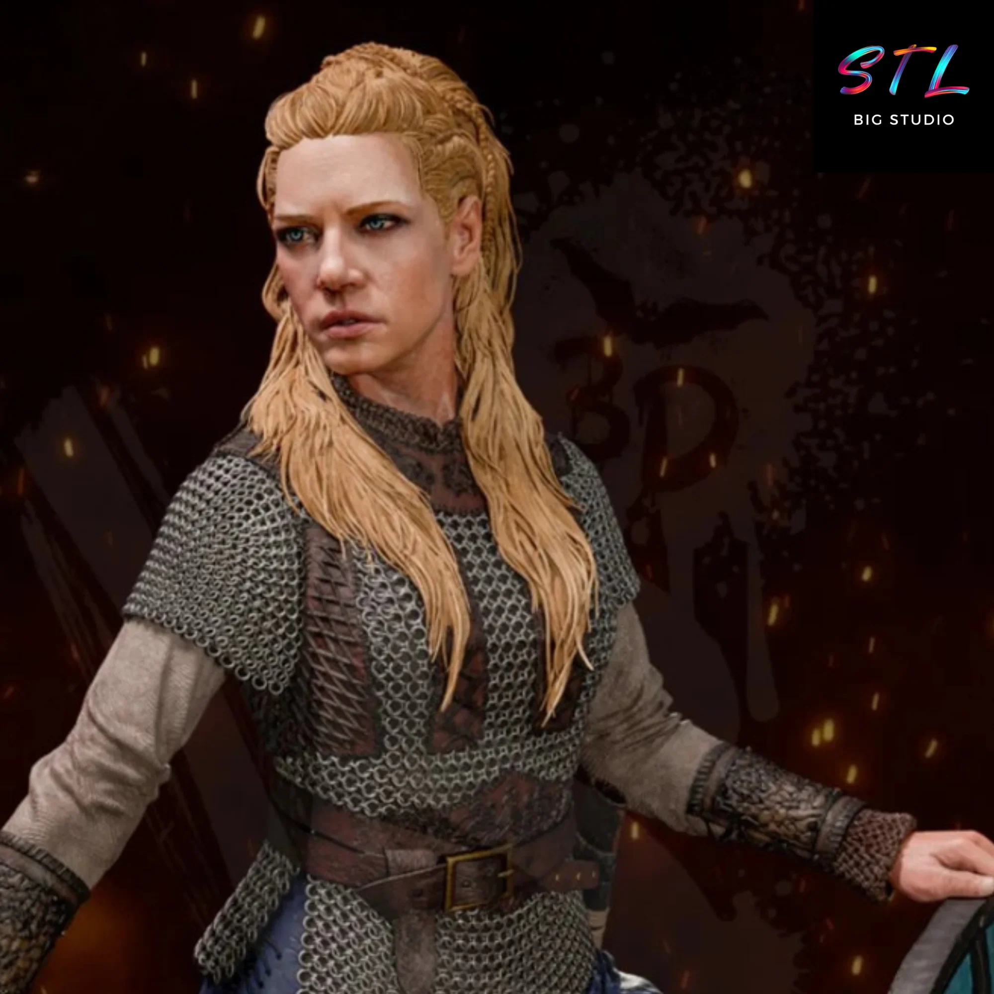 figura lagertha stl impresion 3d vikings figura lagertha stl impresion 3d vikings
