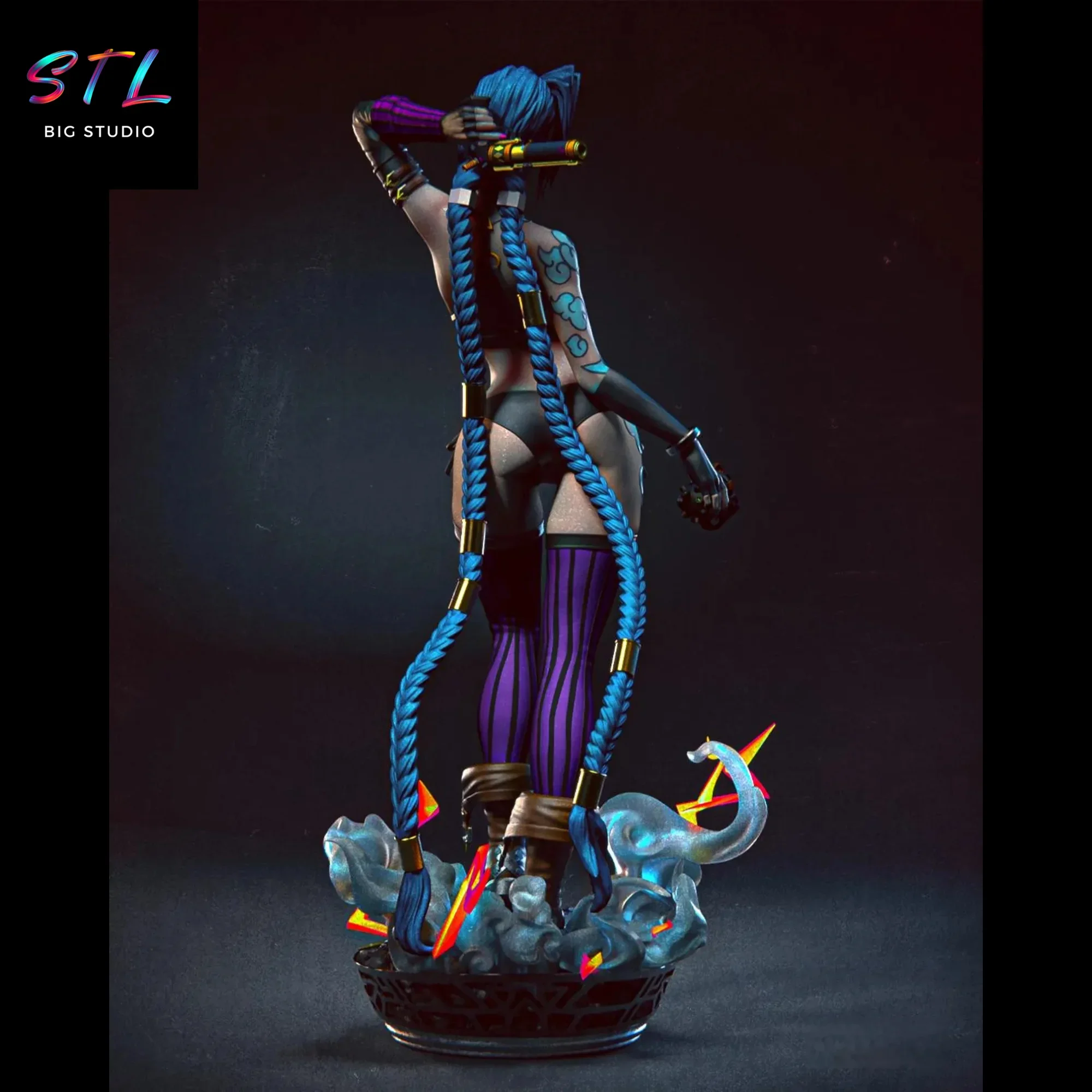 figura league of legends stl jinx lol impresion 3d figura league of legends stl jinx lol impresion 3d