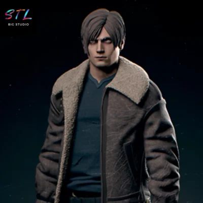 figura leon s kennedy stl resident evil impresion 3d