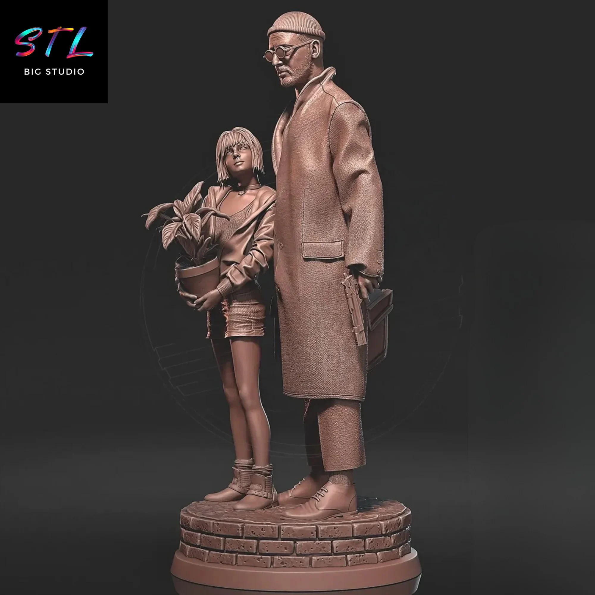 figura leon y mathilda stl the professional impresion 3d figura leon y mathilda stl the professional impresion 3d