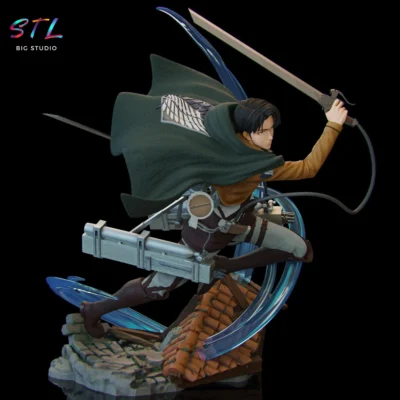 figura levi ackerman stl attack on titan impresion 3d