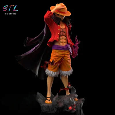 figura luffy onigashima stl impresion 3d one piece