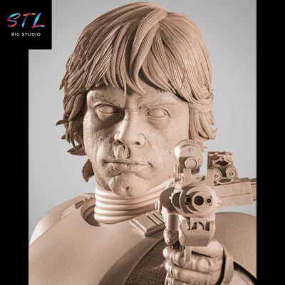 figura luke skywalker stl impresion 3d star wars