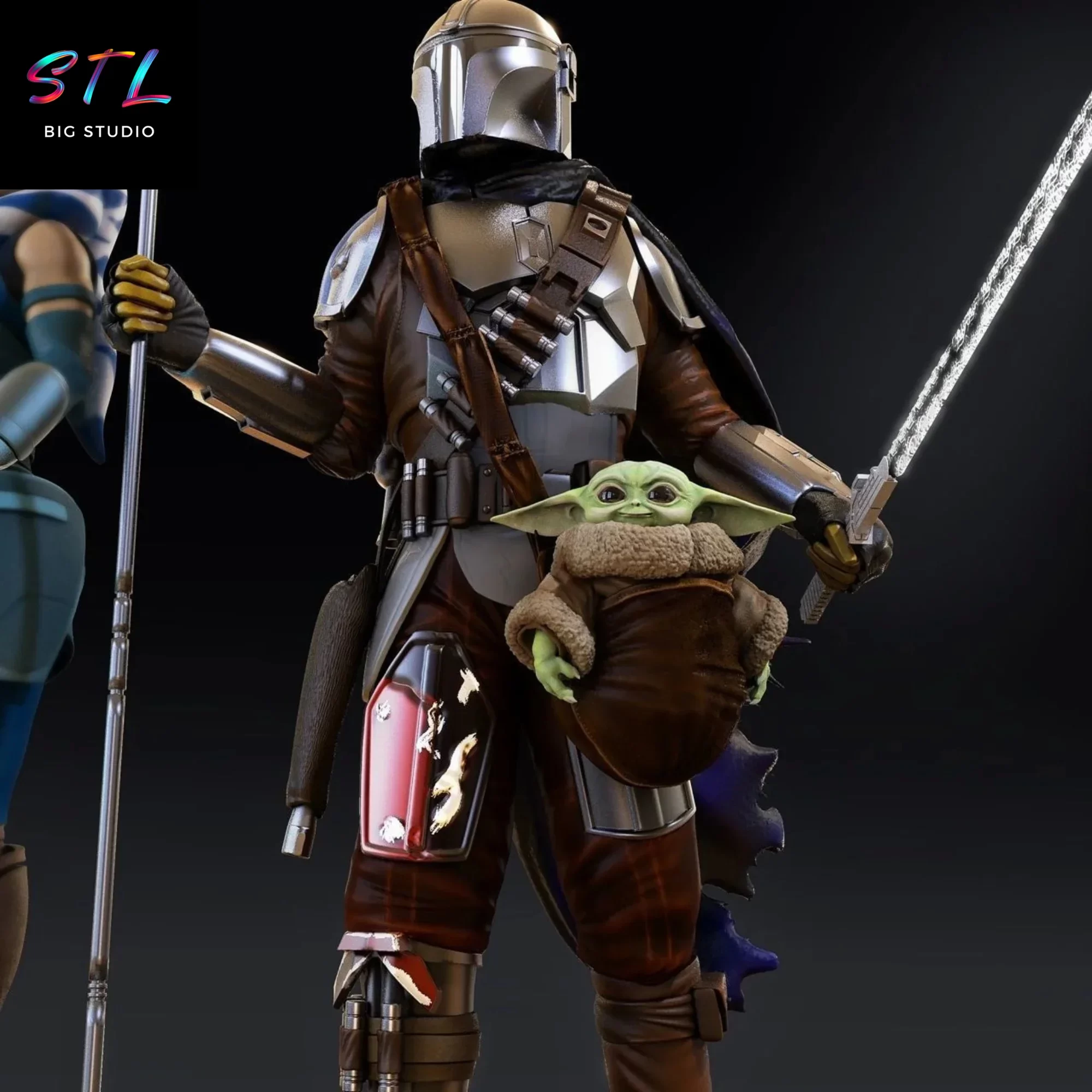 figura mandalorian stl imprimir 3d figura mandalorian stl imprimir 3d