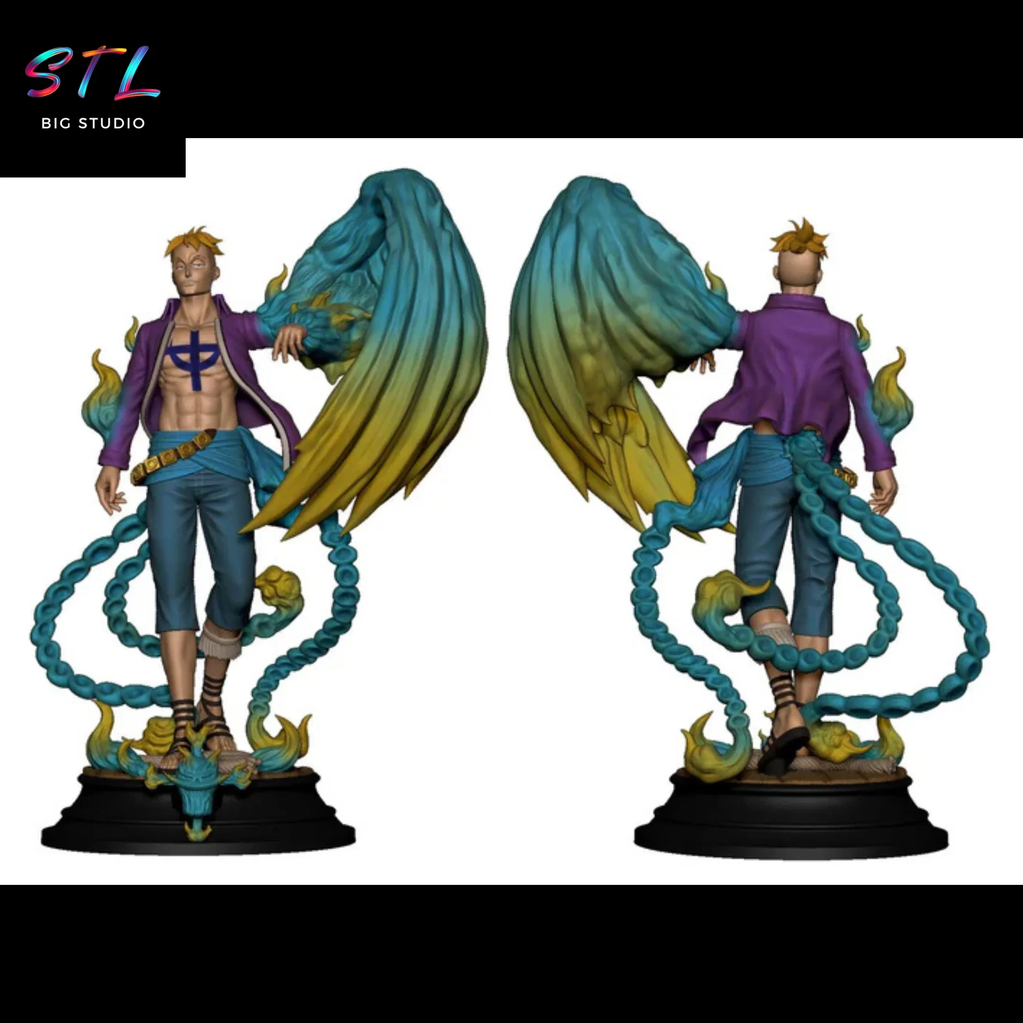 figura marco el fenix stl 3d anime one piece figura marco el fenix stl 3d anime one piece