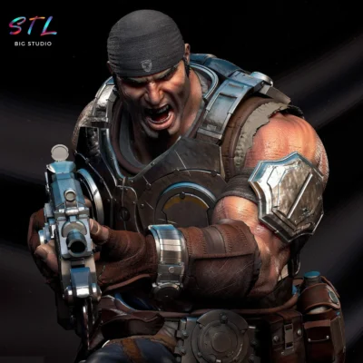figura marcus gears of war stl impresion 3d