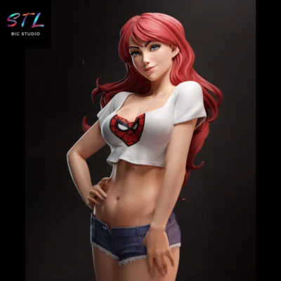 figura mary jane stl impresion 3d marvel spiderman
