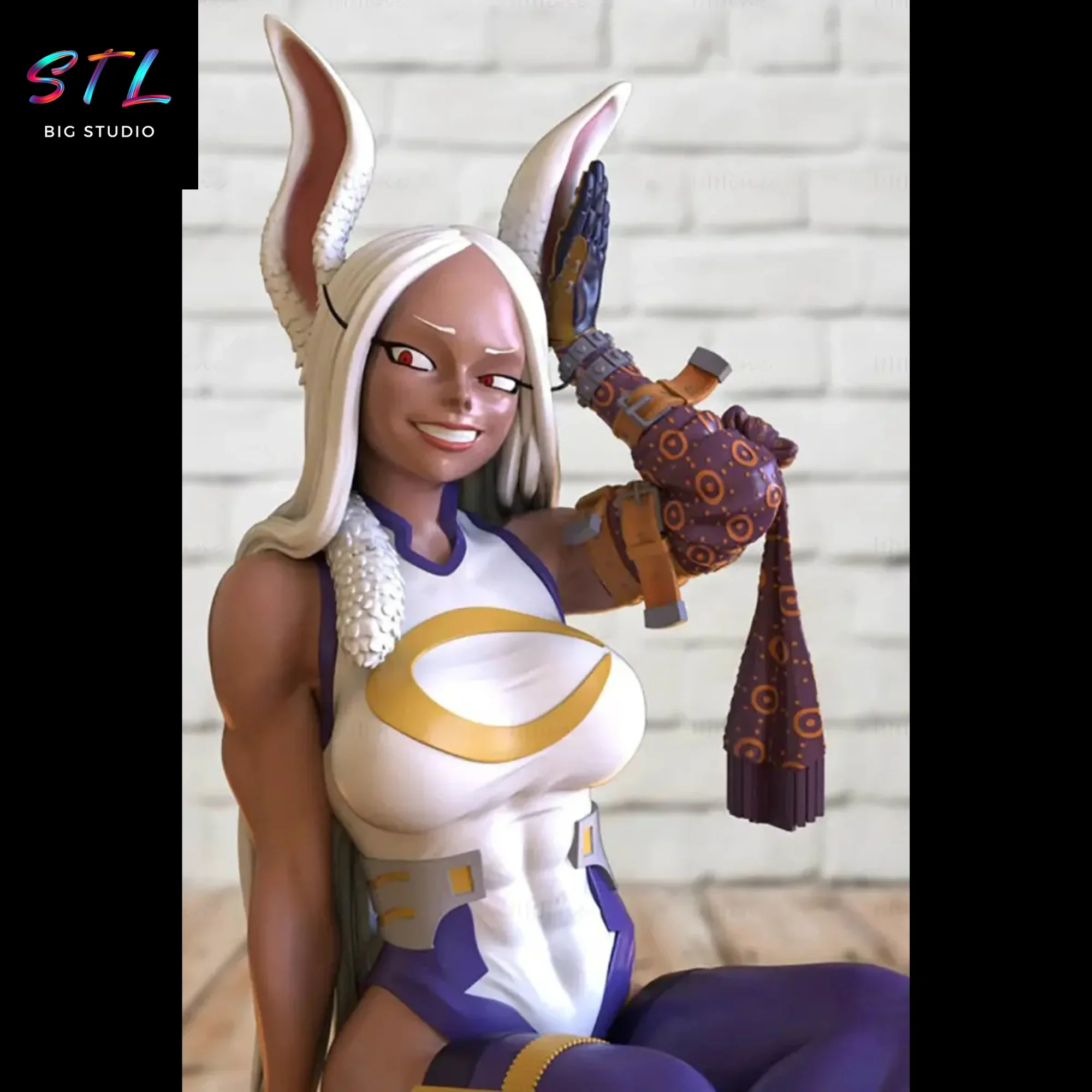 figura mirko stl rumi usagiyama impresion 3d boku no hero figura mirko stl rumi usagiyama impresion 3d boku no hero
