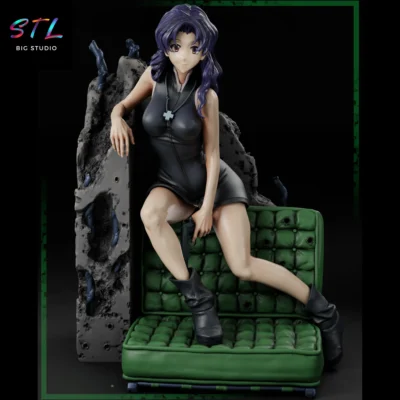 figura misato katsuragi stl evangelion diorama impresion 3d