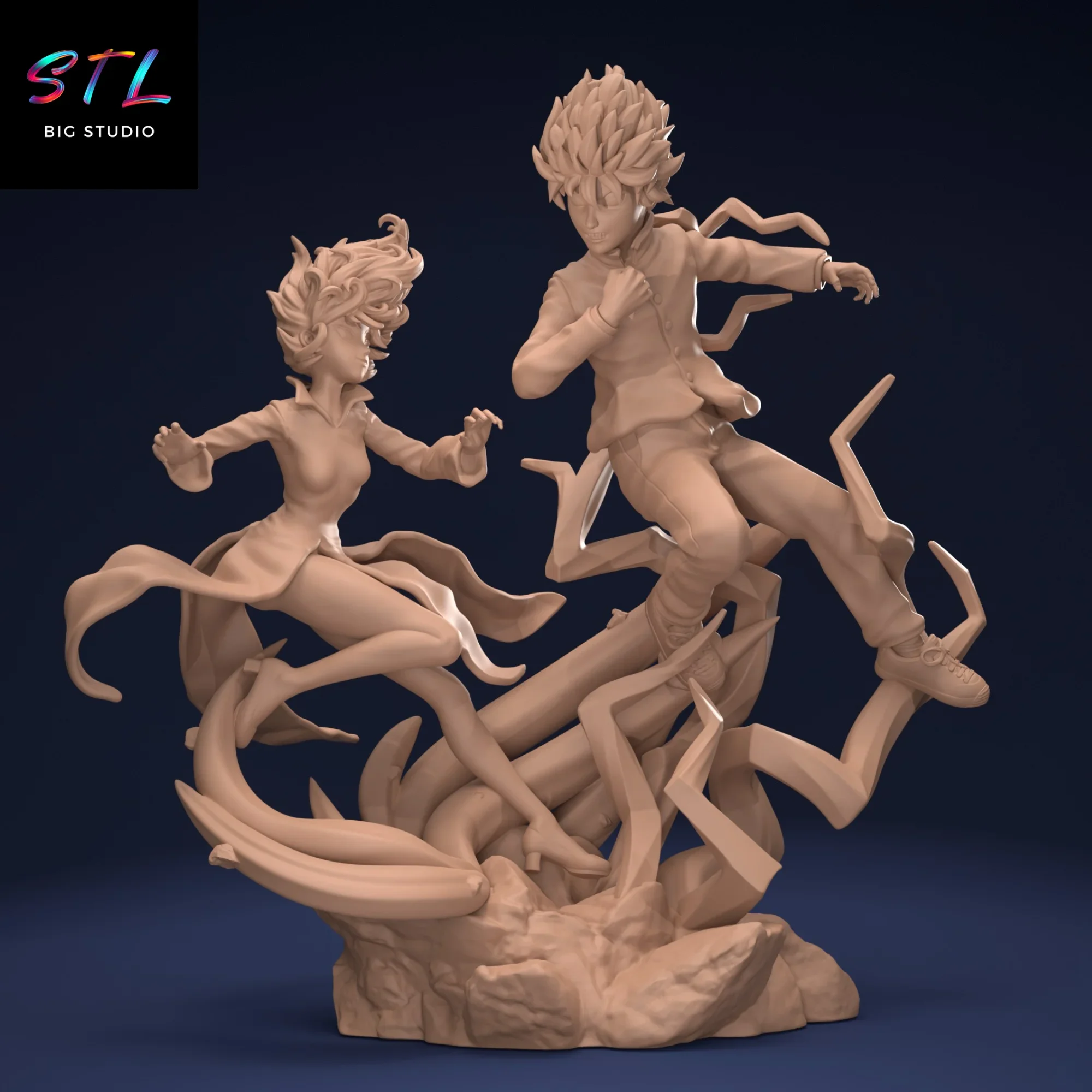 figura mob vs tatsumaki stl one punch man vs mob psycho 100 impresion 3d figura mob vs tatsumaki stl one punch man vs mob psycho 100 impresion 3d