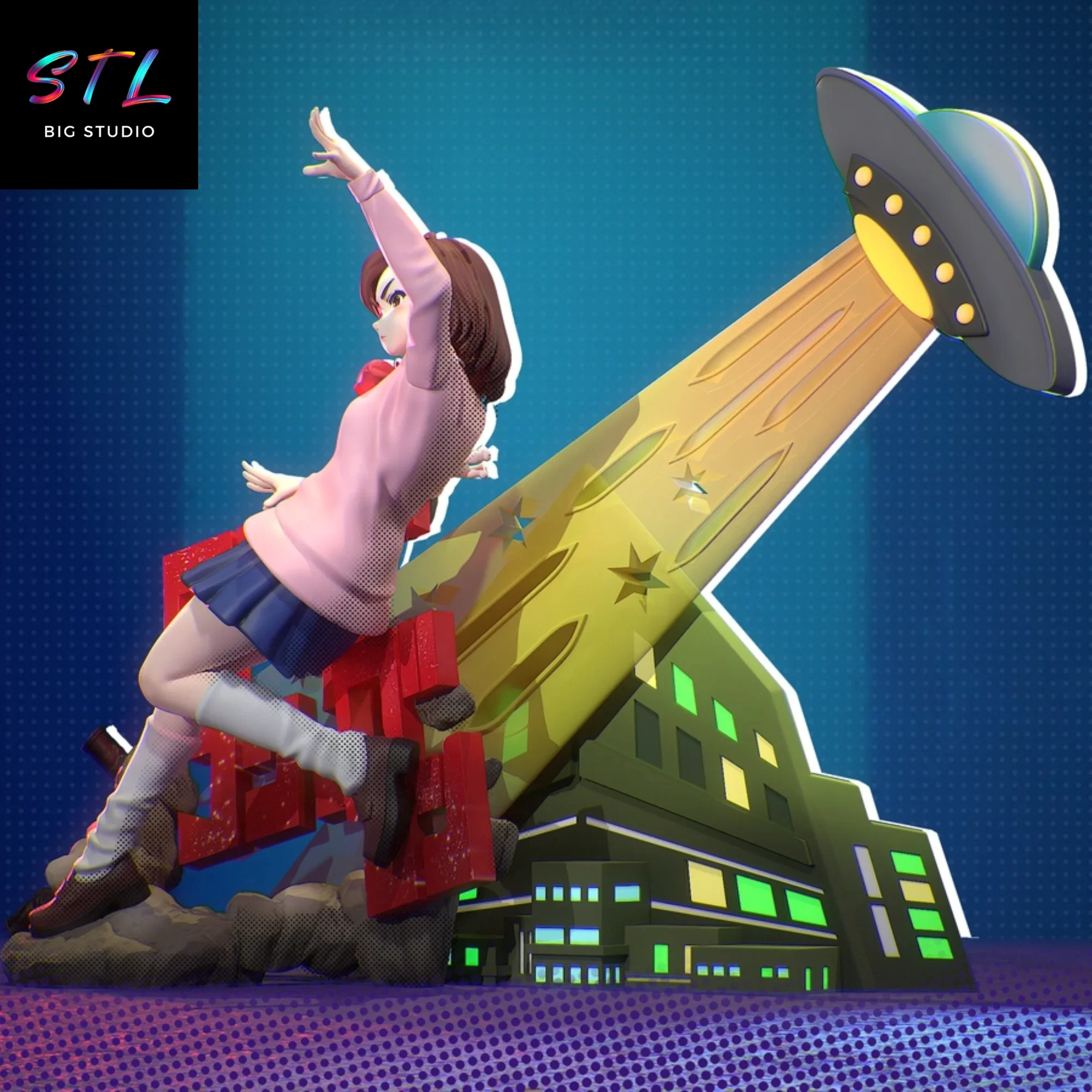 figura momo ayase stl dan da dan impresion 3d figura momo ayase stl dan da dan impresion 3d