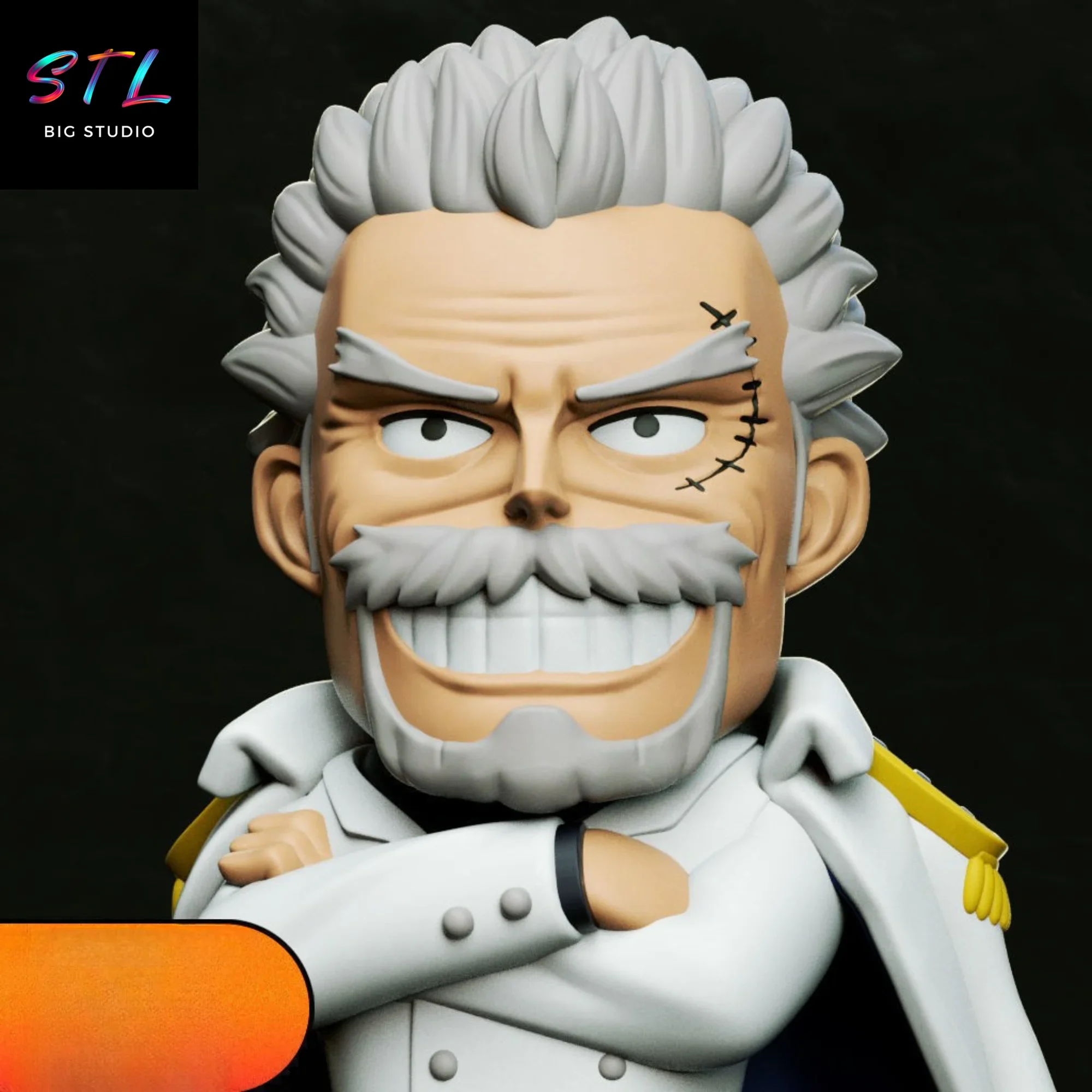 figura monkey d garp chibi stl one piece kawaii impresion 3d figura monkey d garp chibi stl one piece kawaii impresion 3d
