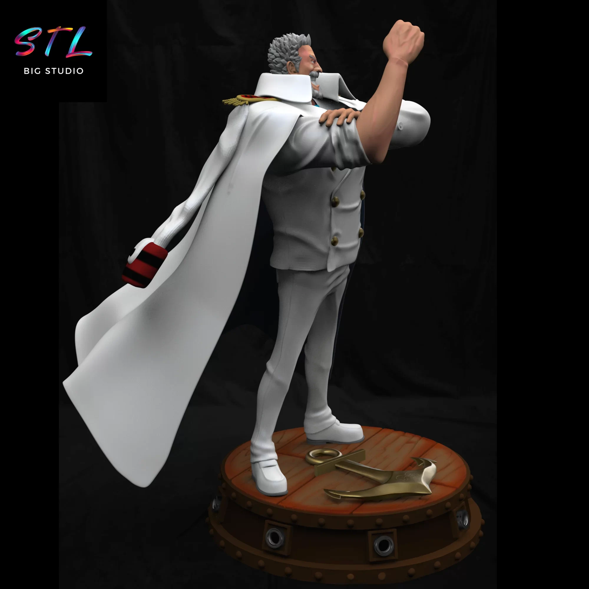 figura monkey d garp stl one piece 3d figura monkey d garp stl one piece 3d
