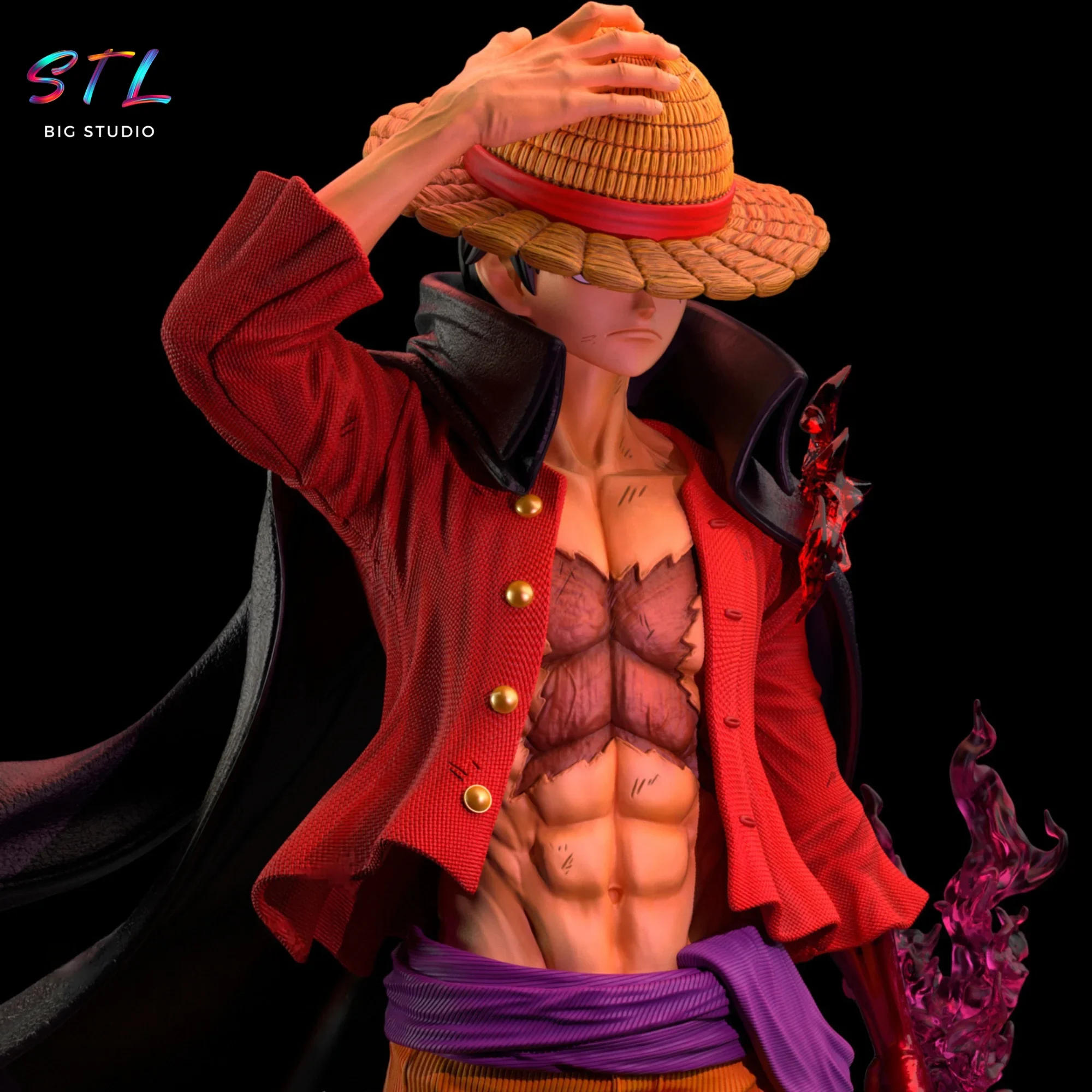 figura monkey d luffy onigashima stl one piece diorama impresion 3d figura monkey d luffy onigashima stl one piece diorama impresion 3d