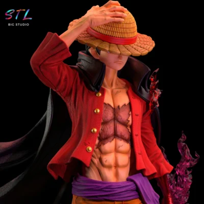 figura monkey d luffy onigashima stl one piece diorama impresion 3d