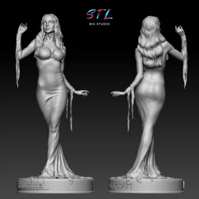 figura morticia addams stl impresion 3d
