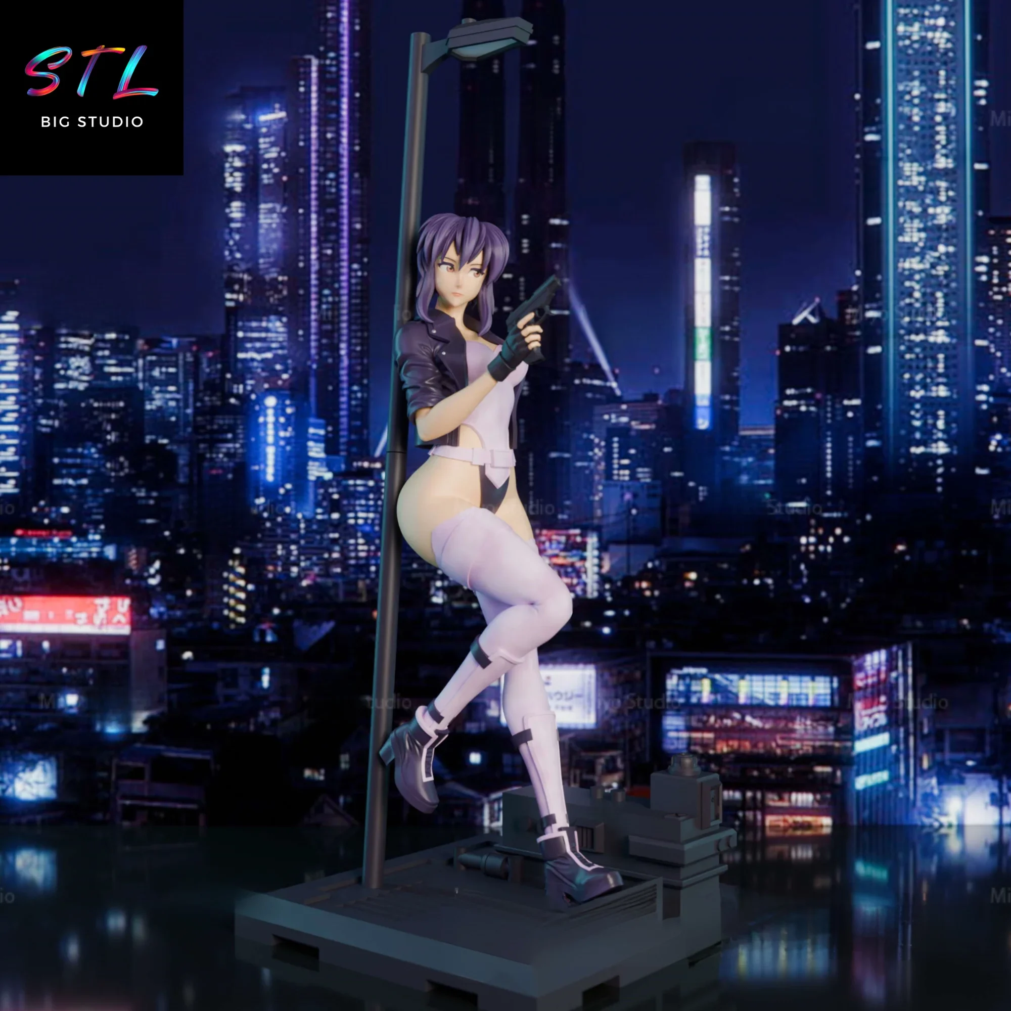 figura motoko kusanagi stl ghost in the shell para impresion 3d figura motoko kusanagi stl ghost in the shell para impresion 3d