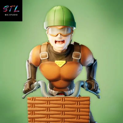 figura mumen raider stl impresion 3d one punch man