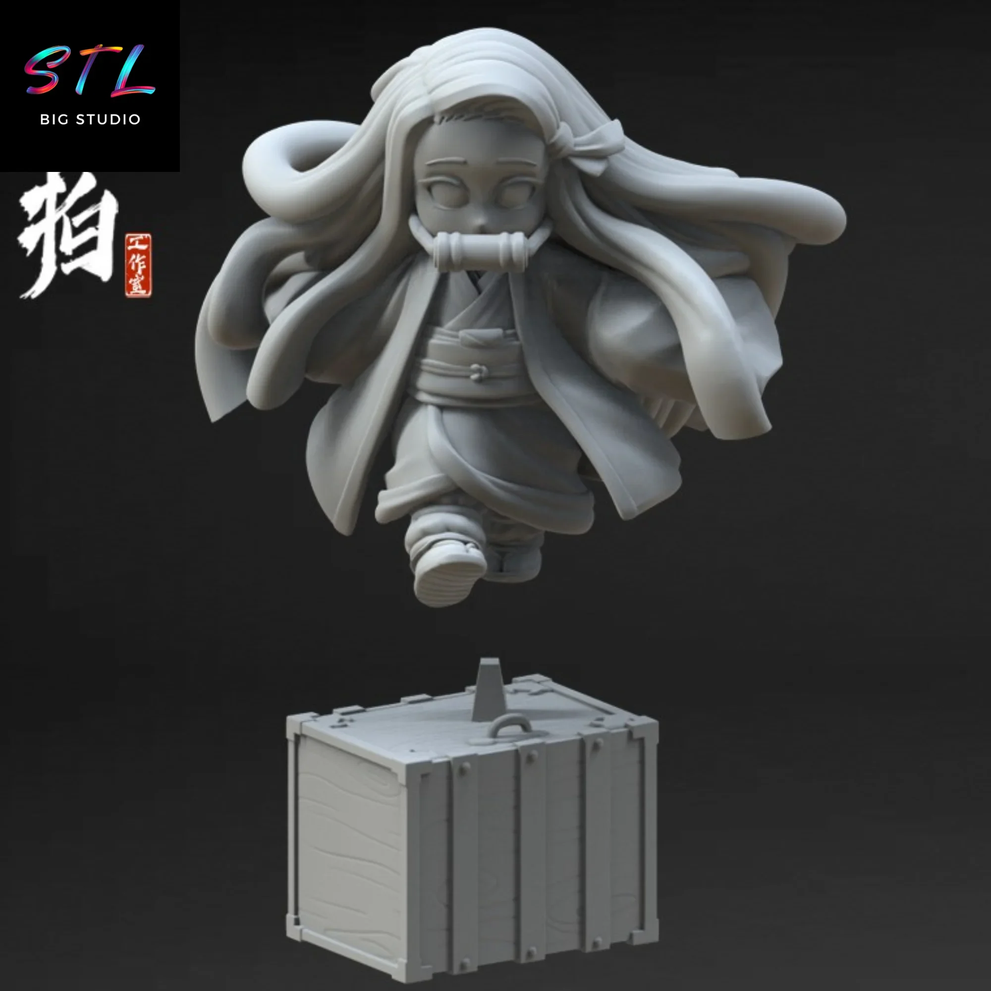 figura nezuko kamado pequeña stl impresion 3d demon slayer figura nezuko kamado pequeña stl impresion 3d demon slayer