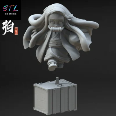 figura nezuko kamado pequeña stl impresion 3d demon slayer