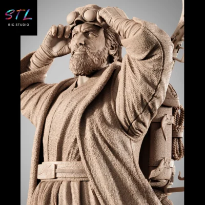 figura obi-wan kenobi mayor stl impresion 3d star wars