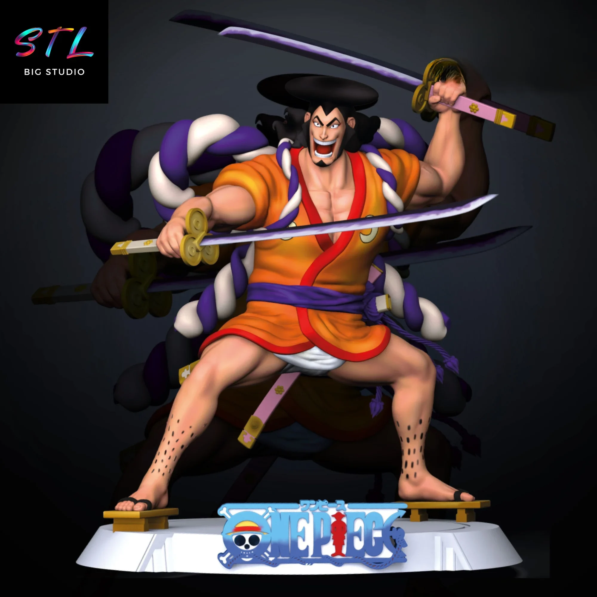 figura oden stl one piece impresion 3d