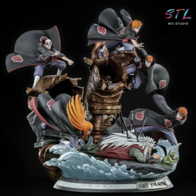figura pain vs jiraiya stl impresion 3d naruto