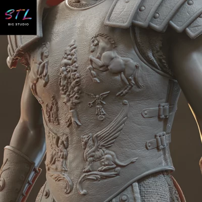 figura pelicula gladiator stl para impresion 3d diorama russell crowe