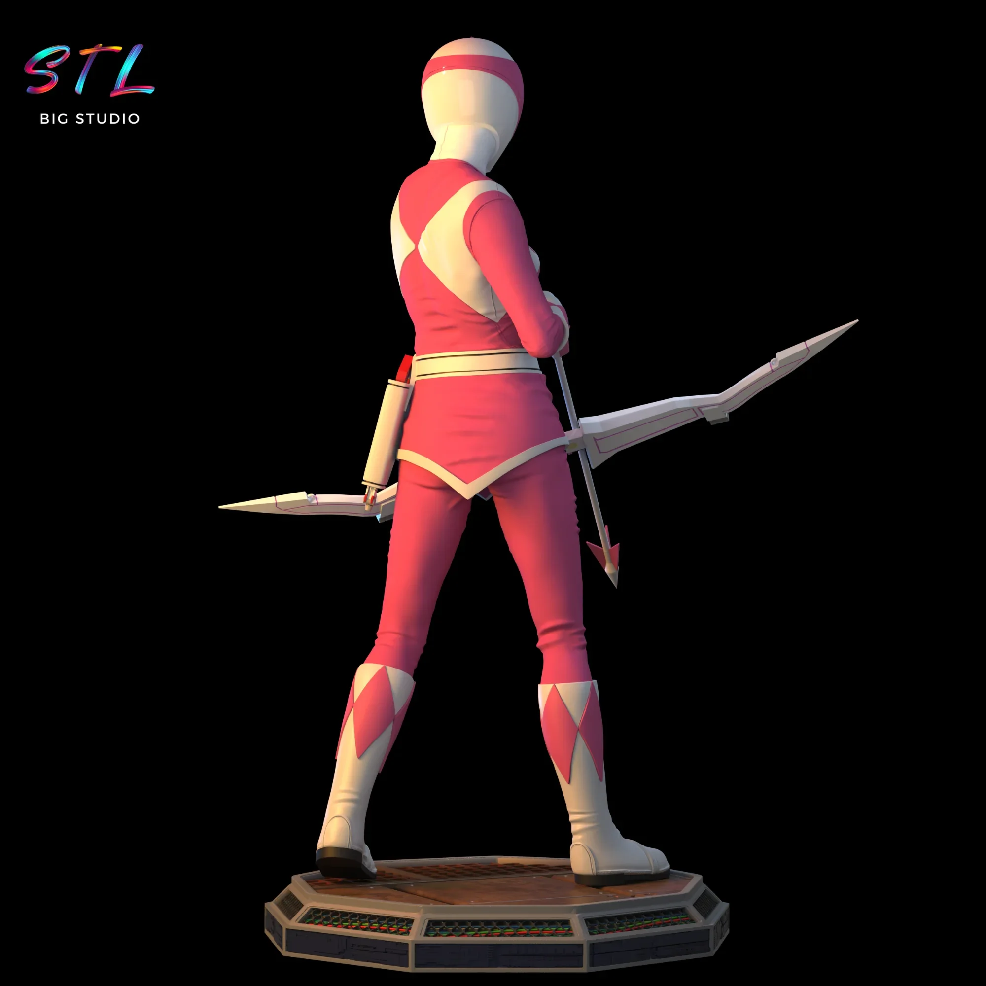 figura pink power ranger stl impresion 3d figura pink power ranger stl impresion 3d