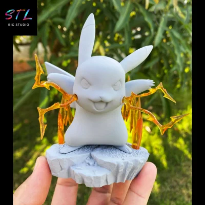 figura pokemon stl pikachu para impresion 3d