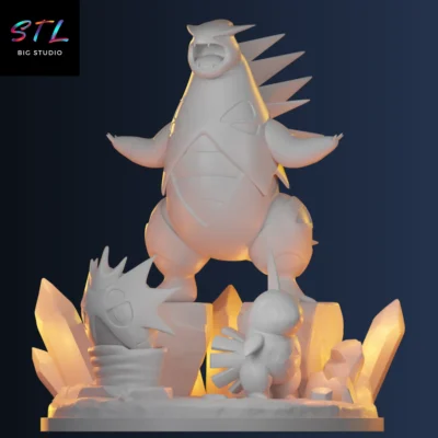 figura pokemon stl tyranitar larvitar y pupitar impresion 3d pokemon