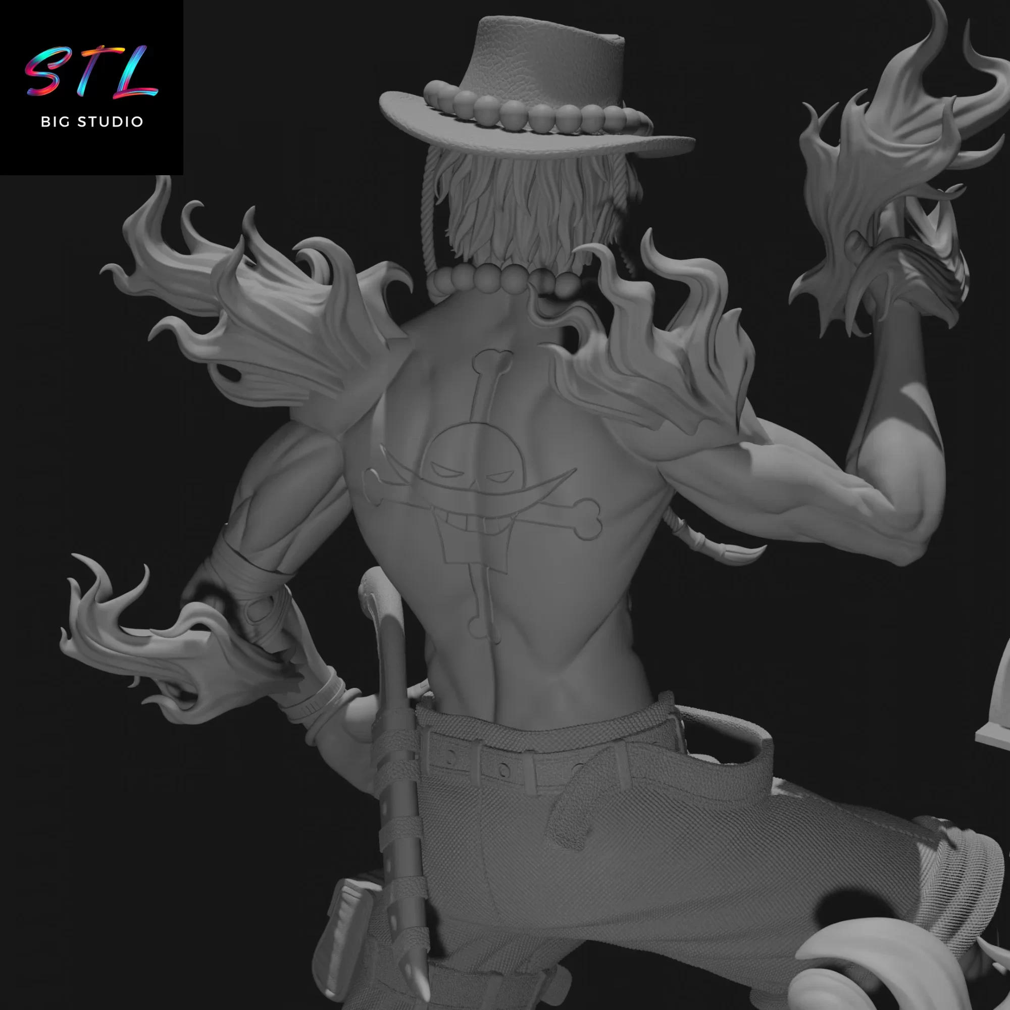 figura portgas d ace stl one piece 3d figura portgas d ace stl one piece 3d