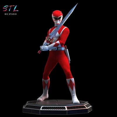 figura power ranger rojo stl impresion 3d
