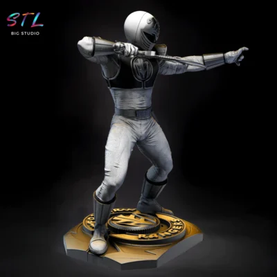 figura power rangers stl impresion 3d white ranger