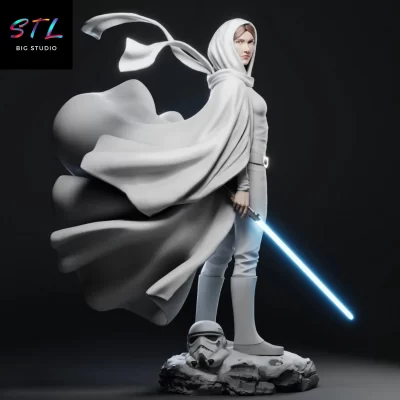 figura princesa leia stl star wars 3d