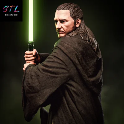 figura qui-gon jinn stl impresion 3d star wars